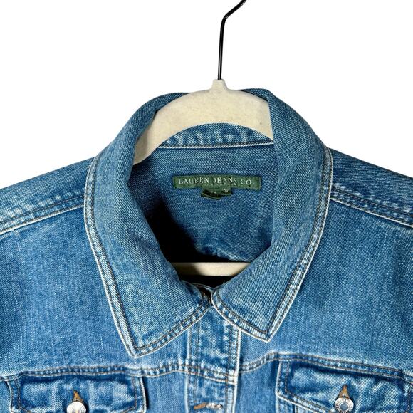Ralph Lauren Jeans Co Women's 2X Button Front Denim Jean Jacket 100% Cotton - Picture 3 of 12